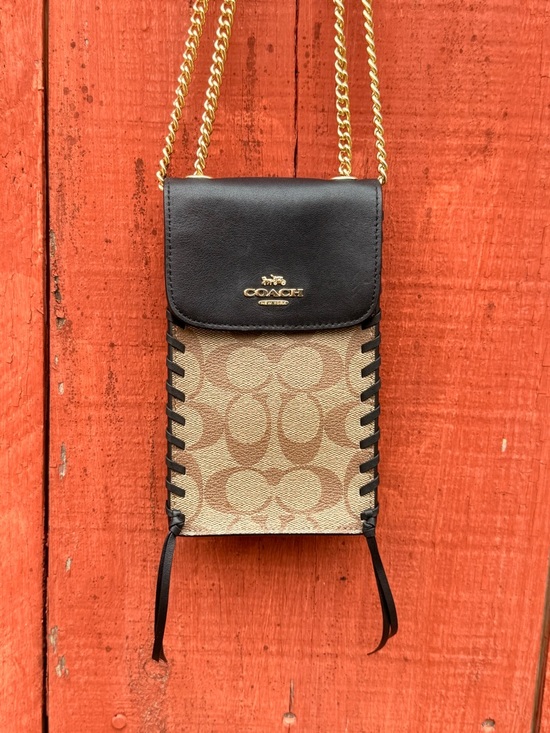 Coach Handbags - Coach Signature North South Whipstitch Phone Crossbody